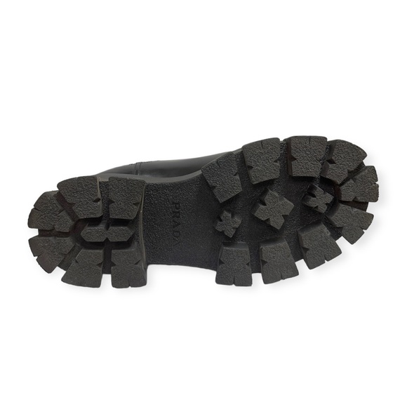 Prada Monolith Brushed Leather Platform Chelsea Boots - Picture 5 of 5